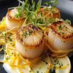 Vieiras Doradas con Beurre Blanc y Ensalada de Hinojo 73 Vieiras Doradas con Beurre Blanc y Ensalada de Hinojo