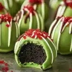 Bolas de Oreo Grinch – Trufas de Oreo tematicas de Grinch festivasfile