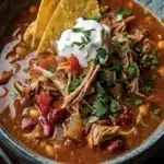 Chili de cerdo desmenuzado ahumado – Receta facil sustanciosa y llena de saborfile