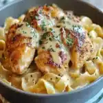 Pollo con Fideos Mantecosos Una Delicia Acogedora y Cremosafile