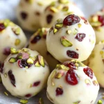 Receta de Trufas de Arandano Pistacho y Chocolate Blancofile