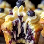 Receta de cupcakes de cheesecake de arandano con chocolate blancofile
