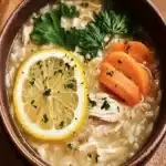 Sopa de pollo con limon y arroz Comodidad en cada tazonfile