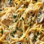 Tetrazzini de Pollo en Olla de Coccion Lenta Comida Reconfortante Cremosafile