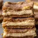 Barras de Cheesecake de Churro de Canela Receta de Postre Dulcefile