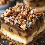 Barritas de Cheesecake de Chocolate y Nueces Pecanas 5 Barras de Queso de Pecan Magicas Receta de Postre Decadentefile