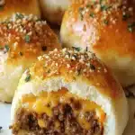Bombas de Cheeseburger de Ajo y Parmesano - Receta Fácil 65 Bombas de Hamburguesa de Ajo y Queso Parmesano Receta de Tentempie Facilfile