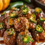 Boulettes de viande au barbecue de jalapeno a la citrouillefile