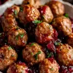Boulettes de viande de fete avec sauce au cranberry et a lorange Recettefile