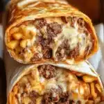 Burrito de Frites au Fromage et au Boeuf Délicieux 75 Burrito de frites au fromage et au boeuf Wrap savoureux chargefile