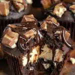Muffins de queso con chocolate crujiente y caramelo Receta de postre facilfile