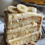 Pastel de platano con glaseado de queso cremafile