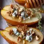 Peras al horno con queso azul Receta de postre gourmet facilfile