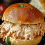 Pollos Alfredo Sloppy Joes Delicia Cremosa en Sandwichfile