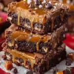 Receta de Barras de Brownie de Caramelo Salado Postre Facilfile