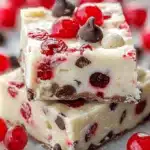 Fudge de Chocolate Blanco Cherry Garcia: Delicioso 94 Receta de Fudge de Cherry Garcia Postre de Chocolate Decadentefile