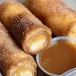 Receta de Rollos de Queso Cremoso Postre Facil con Caramelofile