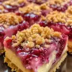 Recette de Barres Croquantes au Cheesecake Citron Framboisefile