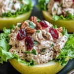 Ensalada de Pollo con Pecanas y Arándanos Rojos - Fácil y Rápida