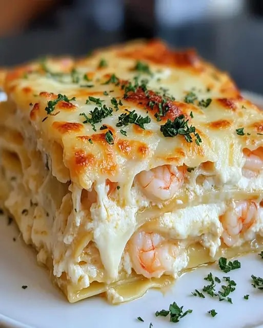 Lasagna de Camarones Cremosa: Receta Fácil para Cena
