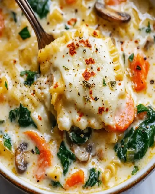 Sopa cremosa de lasaña blanca con verduras: receta fácil