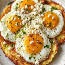 Huevos Fritos con Feta Crujiente: Receta Rápida y Fácil