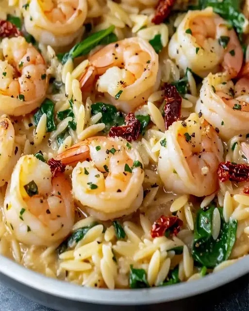 Orzo con Ajo y Camarones a la Toscana: Receta Fácil y Rápida