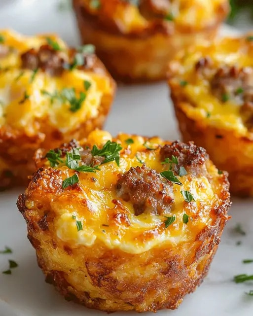 Tazas de Salchicha, Huevo y Queso: Receta Fácil de Cena Rápida