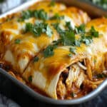 Burritos de Pollo Horneados Cubiertos: Receta Fácil