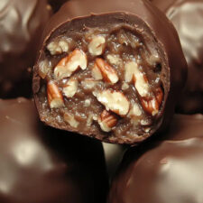 Trufas de Chocolate, Pecanas y Caramelo: Receta Fácil