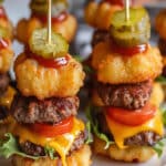 Mini Tater Tot Cheeseburgers: Receta fácil y deliciosa
