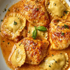 Marry Me Chicken con Ravioli - Receta Cremosa Fácil