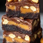 Brownies de Chocolate, Caramelo y Maní: Receta Fácil