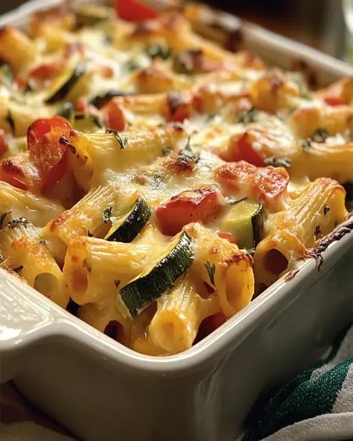 Mostaccioli al Horno con Primavera: Cena Fácil y Rápida