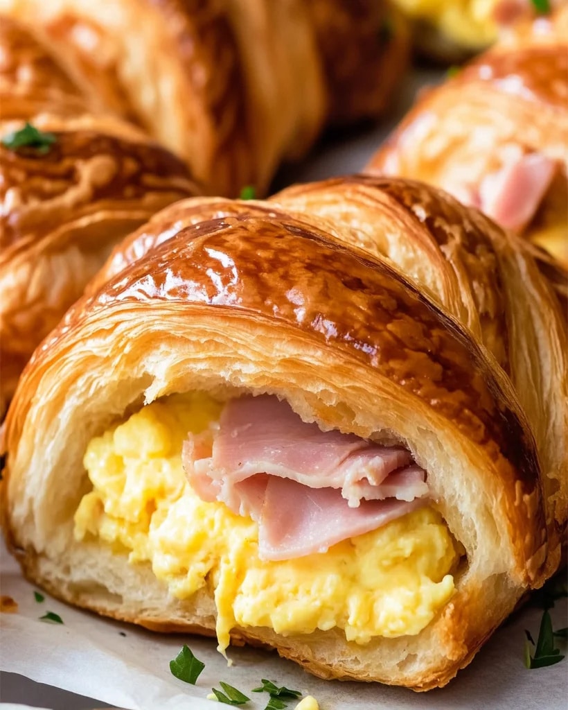 Sándwiches de Croissant con Huevos, Jamón y Queso: Receta Fácil