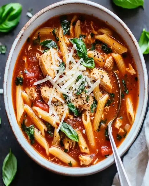 Sopa de Pollo con Parmesano: Receta Rápida y Fácil