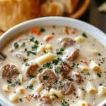 Sopa Cremosa de Salchicha Italiana con Ditalini: Cena Fácil