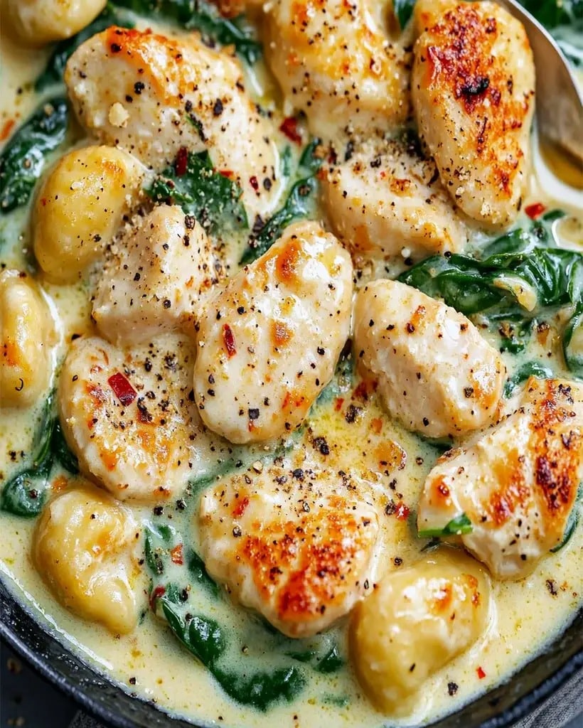 Pollo con Espinacas y Ñoquis: Cena Fácil y Deliciosa