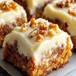 Easy Carrot Cake Bars Recipe with Cream Cheese Frosting