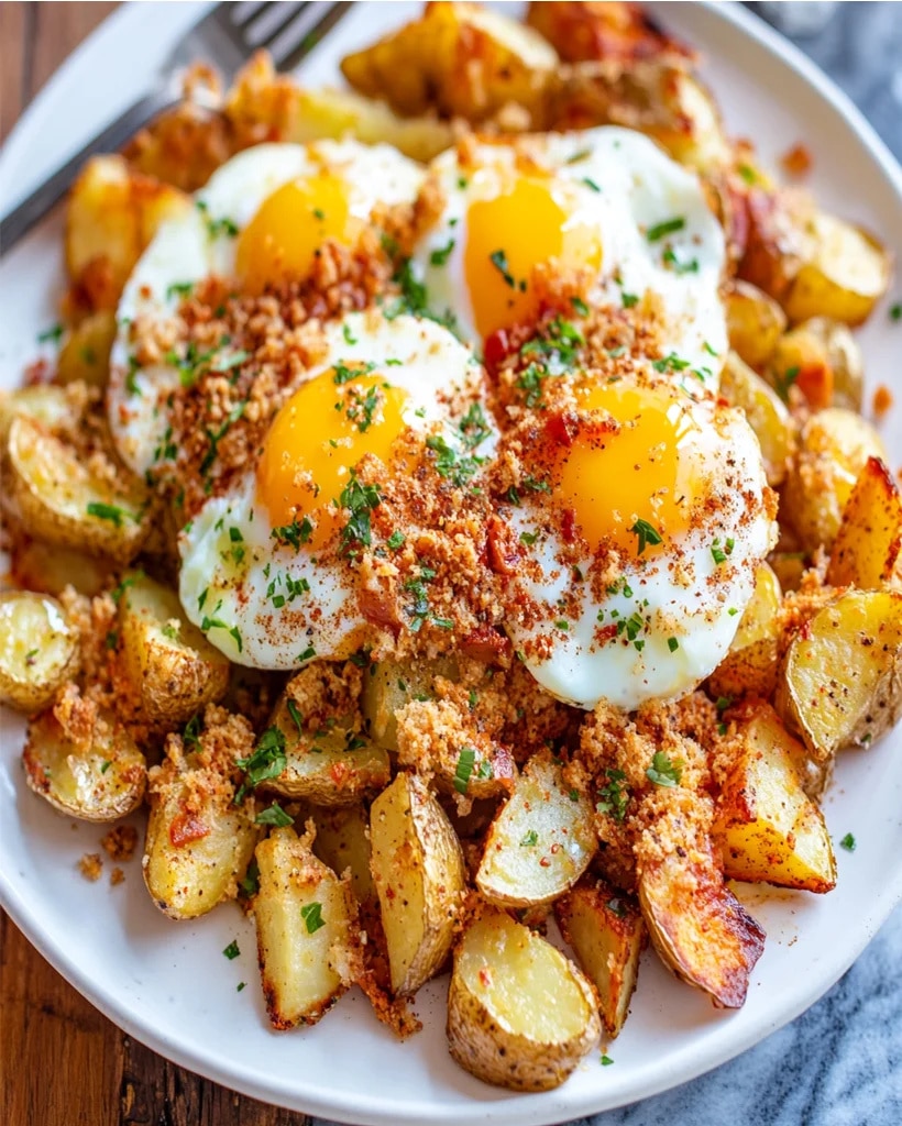Huevos Estilo Español con Papas Crujientes - Receta Fácil