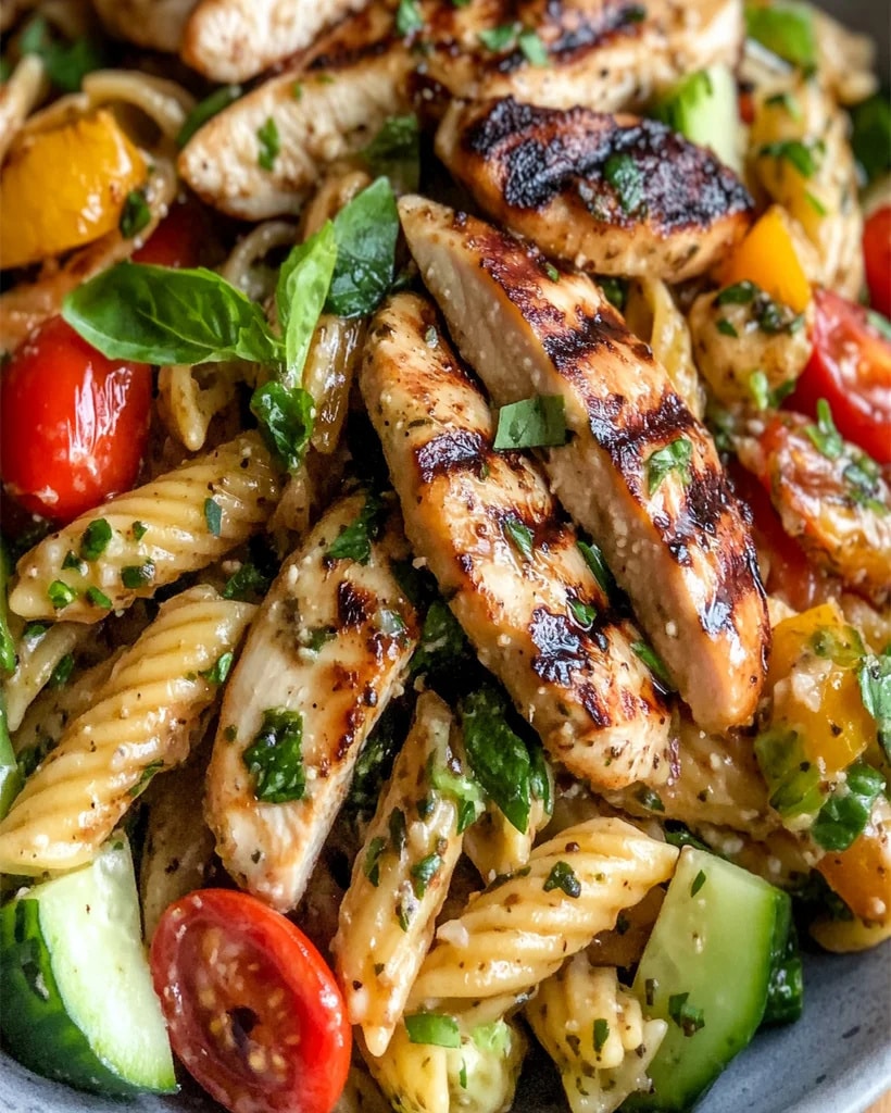 Ensalada de Pasta con Pollo a la Parrilla: Receta Fácil