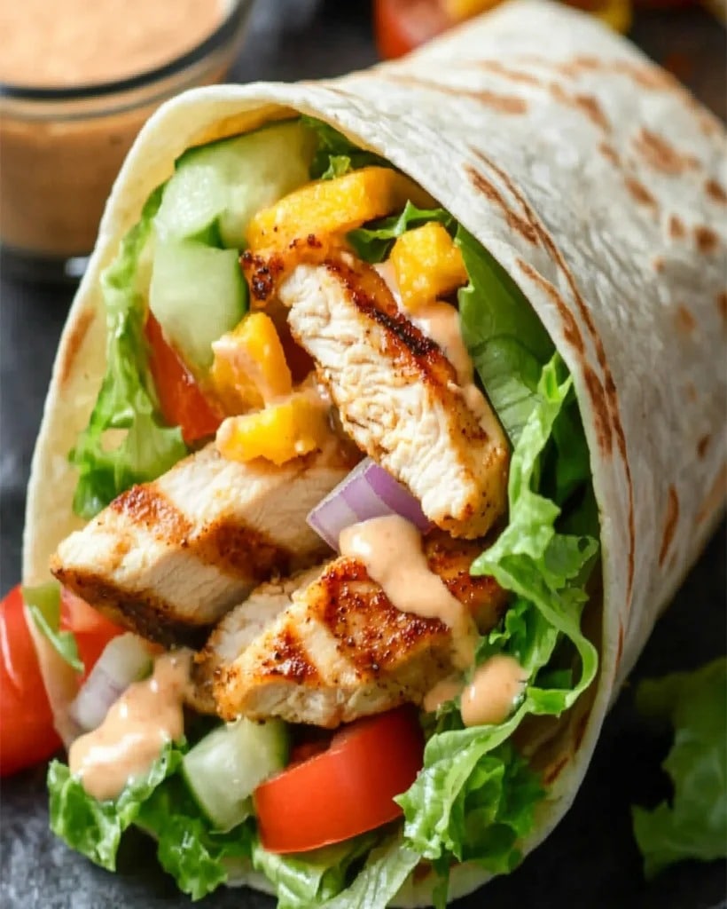 Wrap de Pollo con Mayonesa Chipotle: Cena Rápida y Fácil
