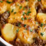 Cazuela de Hamburguesa y Papas: Receta Fácil de Cena