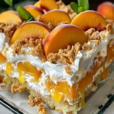 Peach Cobbler Poke Cake: Receta Fácil y Rápida