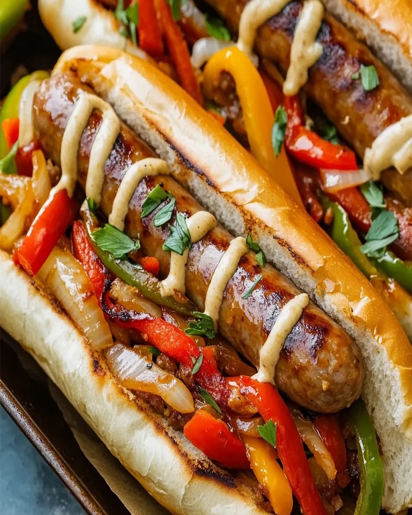 Sándwiches de Salchicha Italiana con Miel y Mostaza – Cena Fácil