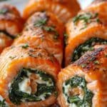 Rollos de Salmón Rellenos – La Mejor Cena Fácil