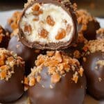 Trufas de Chocolate, Caramelo y Butterfinger – Postre Fácil 131 Trufas de Chocolate, Caramelo y Butterfinger – Postre Fácil
