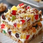 Barras de Cheesecake con Frutas – Postre Fácil y Festivo