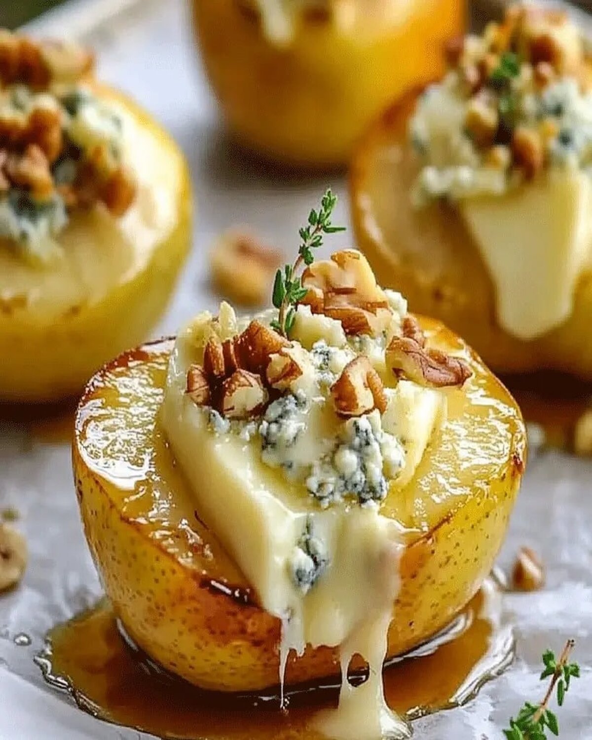 Peras Asadas con Queso Azul – Aperitivo Fácil y Elegante - Recetas de ...