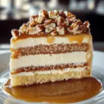 Torta de Bizcocho con Crema, Caramelo y Nuez